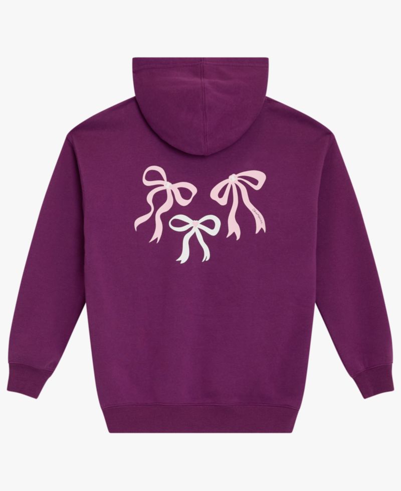 Girls' 4-16 Bow Graphic Hooded Sweatshirt
