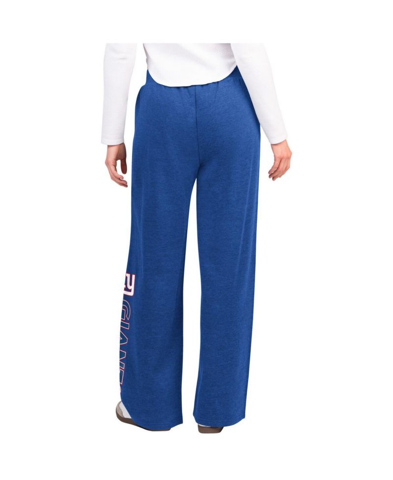 Women's Royal New York Giants Field Wide Leg Sweatpants