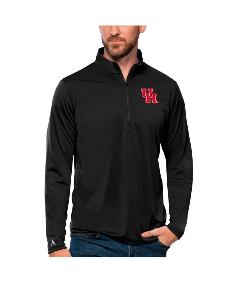 Men's Black Houston Cougars Tribute Quarter-Zip Top