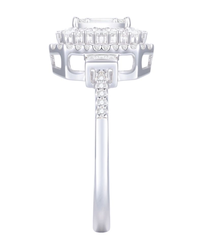 Diamond Baguette & Round Ring (1/2 ct. t.w.) in 14K White Gold (also in 14K Yellow Gold)