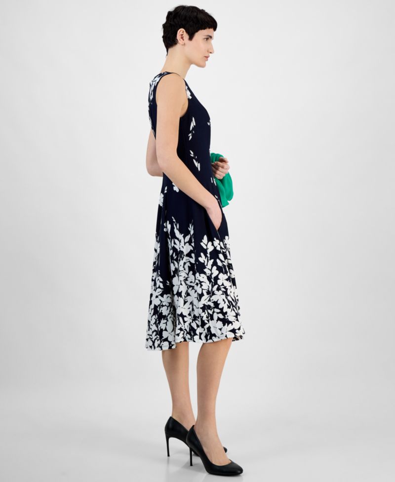 Petite Textured Cascading Florals 2-Pc. Jacket Dress