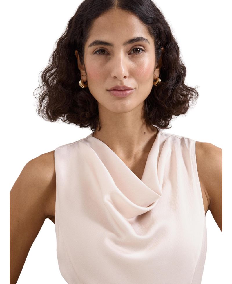 Women's Ombre Cowl Neck Midi Dress