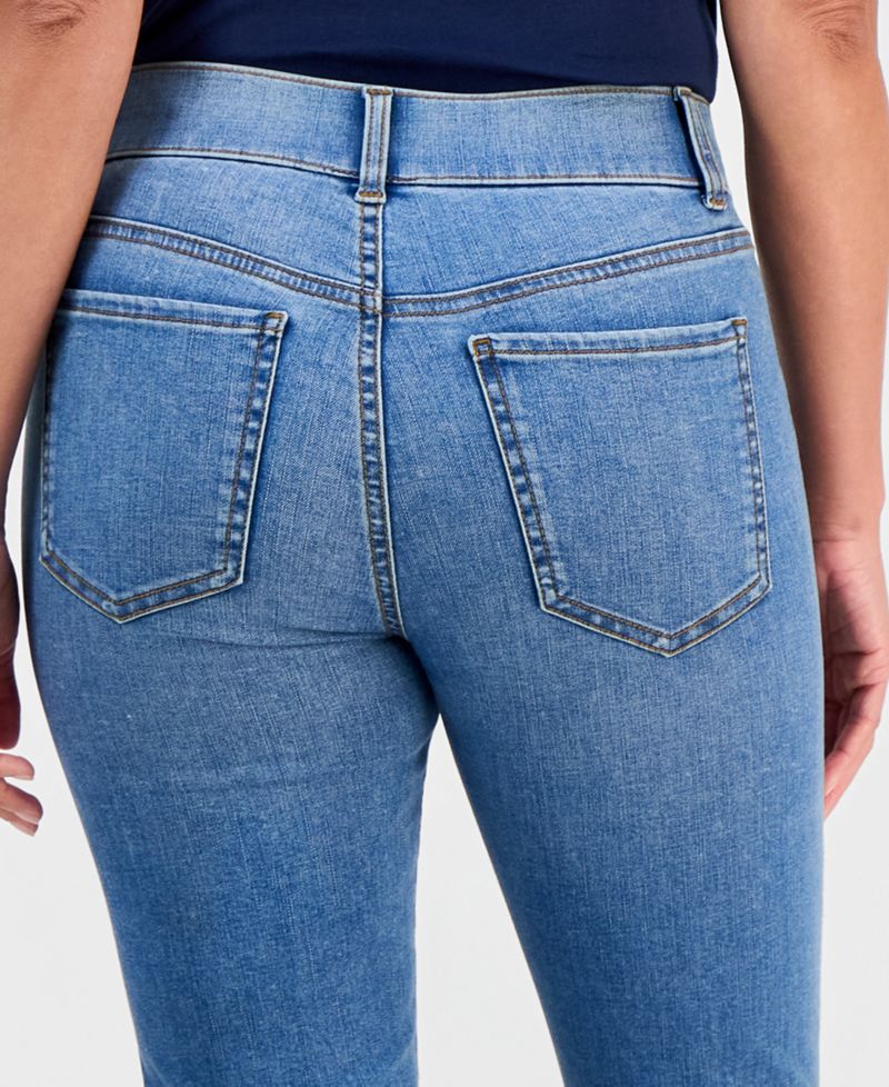 Petite High-Rise Straight-Leg Shaping Jeans