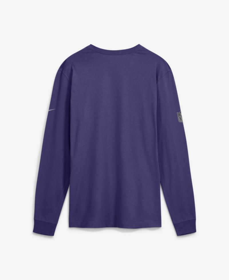 Men's Baltimore Ravens Sideline Bold Arch Star Long Sleeve T-Shirt