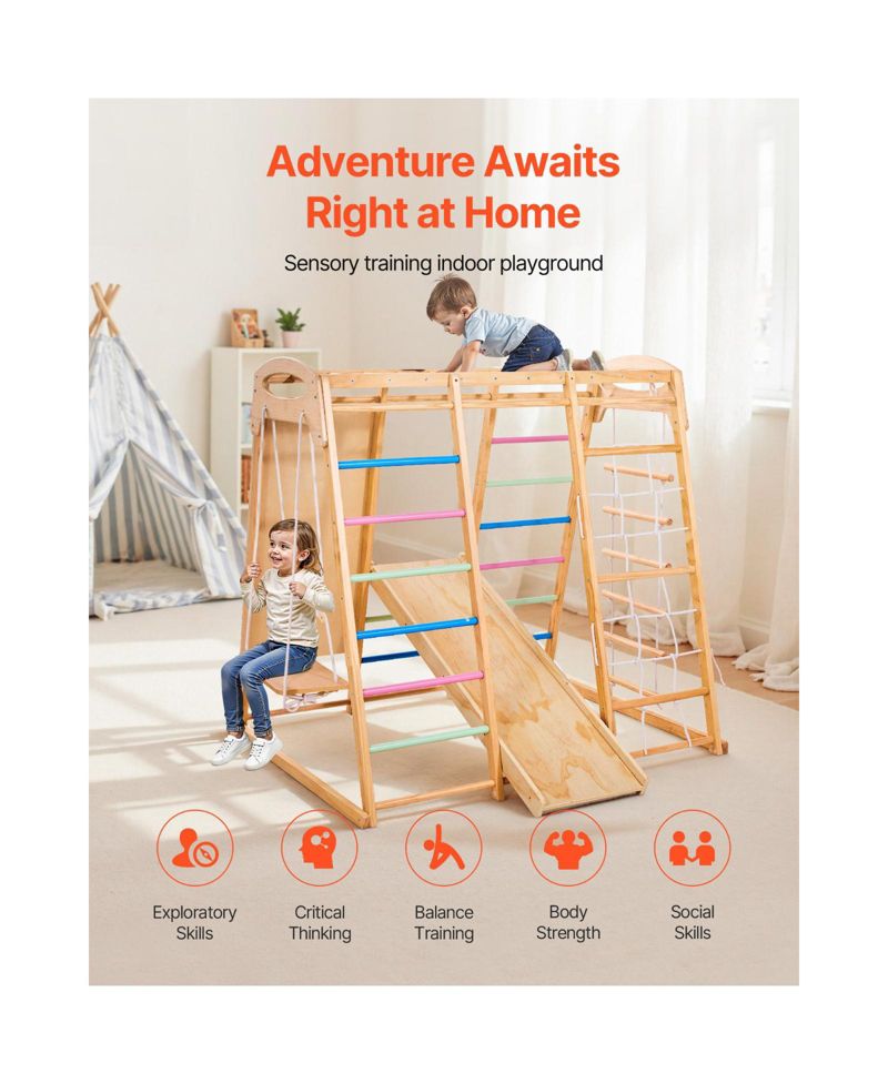 7-in-1 Wooden Jungle Gym