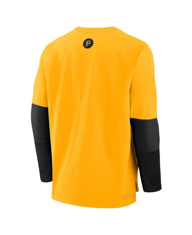 Men's Gold Pittsburgh Pirates Authentic Collection City Connect Lightweight Player Tri-Blend Performance Long Sleeve T-Shirt