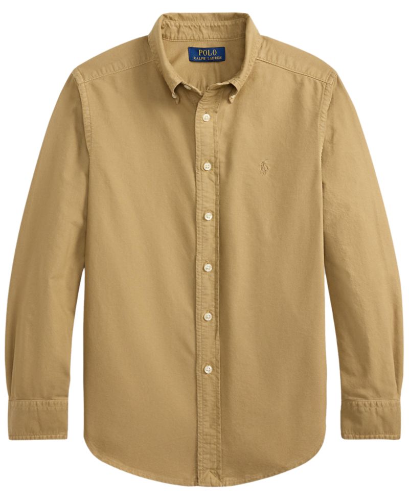 Big Boys Garment-Dyed Cotton Oxford Shirt