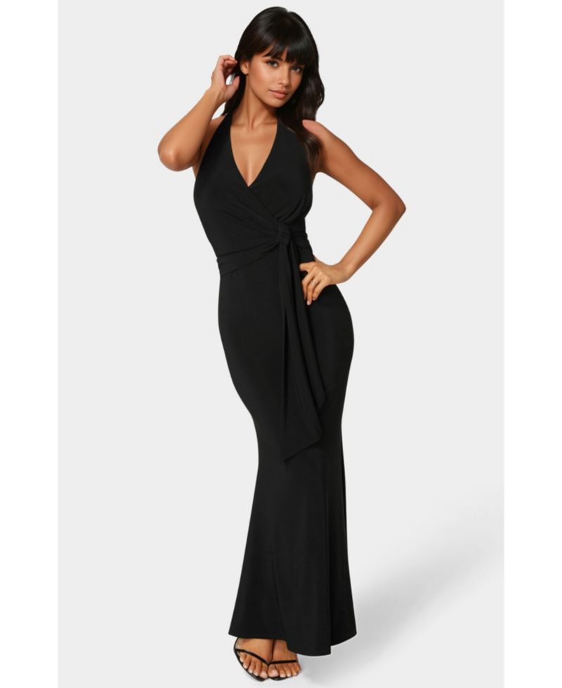 Women's Surplice Drape Maxi Dress