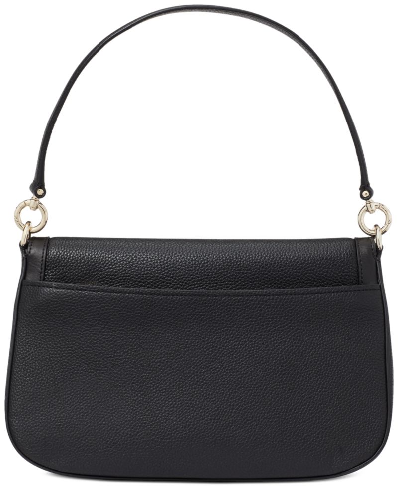 Hudson Pebbled Leather Flap Small Shoulder Bag