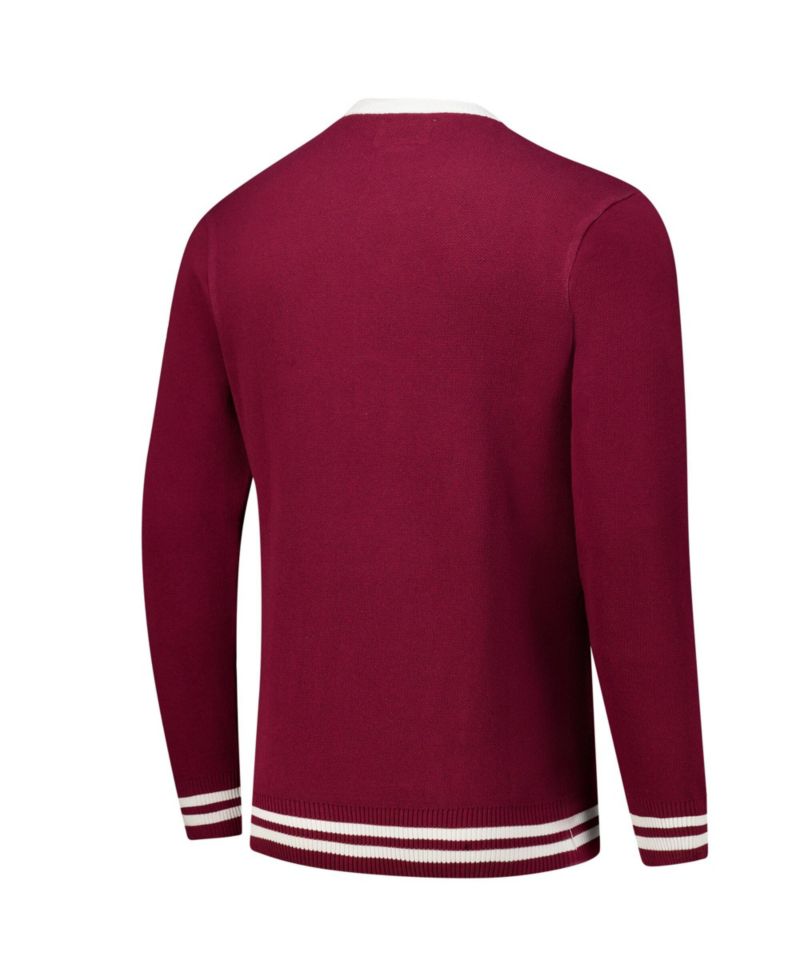 Men's and Women's Crimson Harvard Crimson Renew Knit Vintage Pullover Sweater
