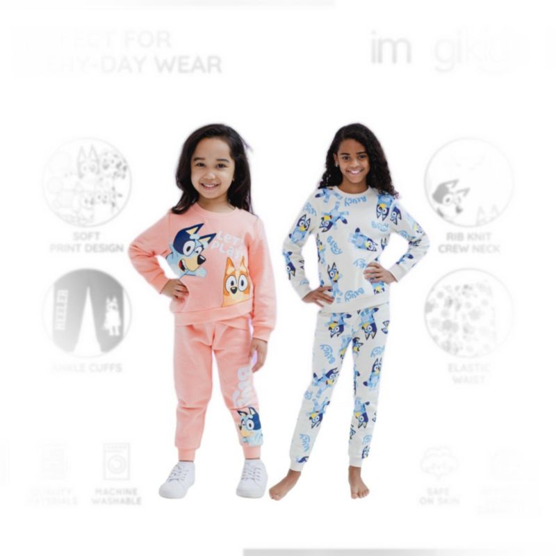 Girls' 2-Piece Fleece Sweatshirt and Pants Set