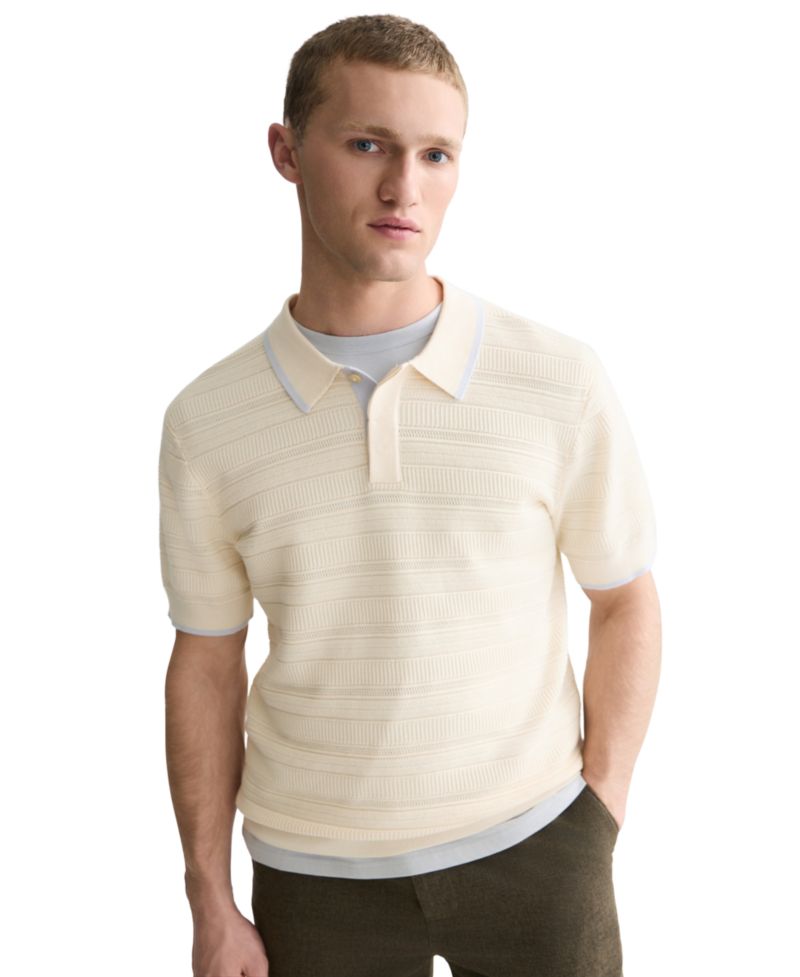 Men's Structured Knit Regular-Fit Polo Shirt