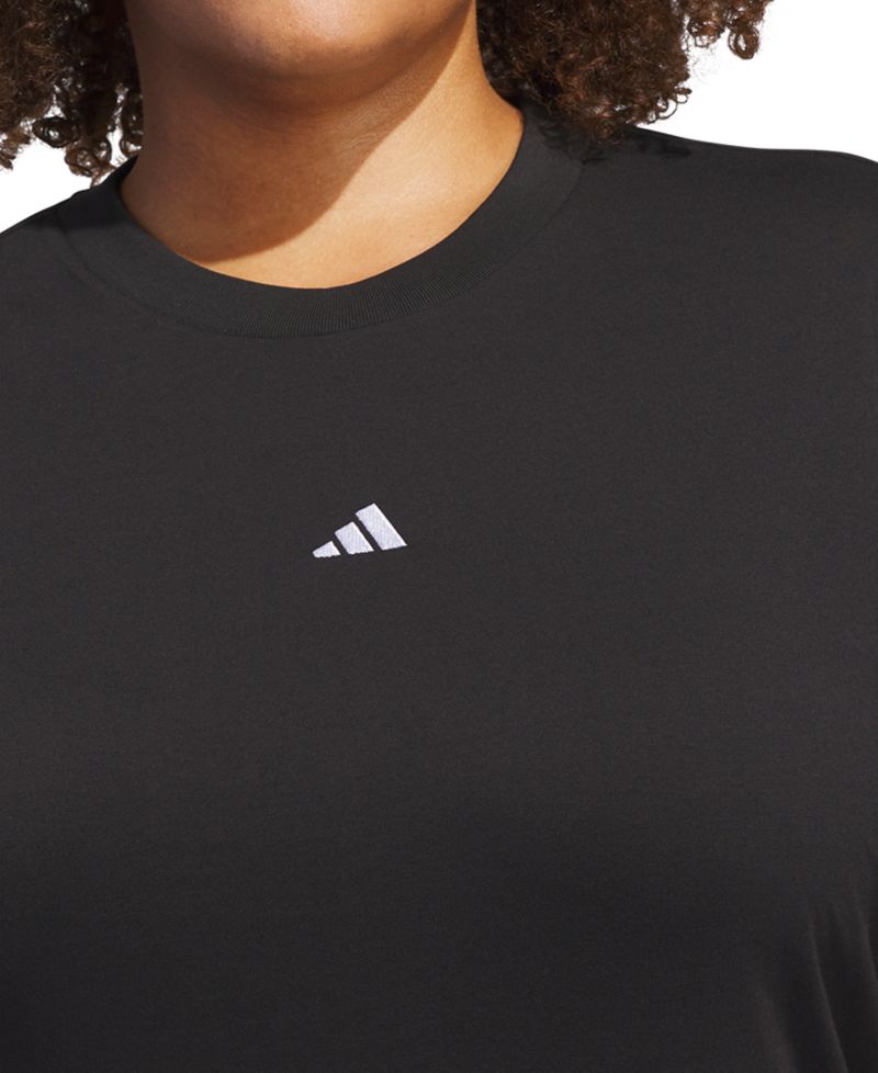 Plus Size Short-Sleeve Cotton Crewneck Logo T-Shirt