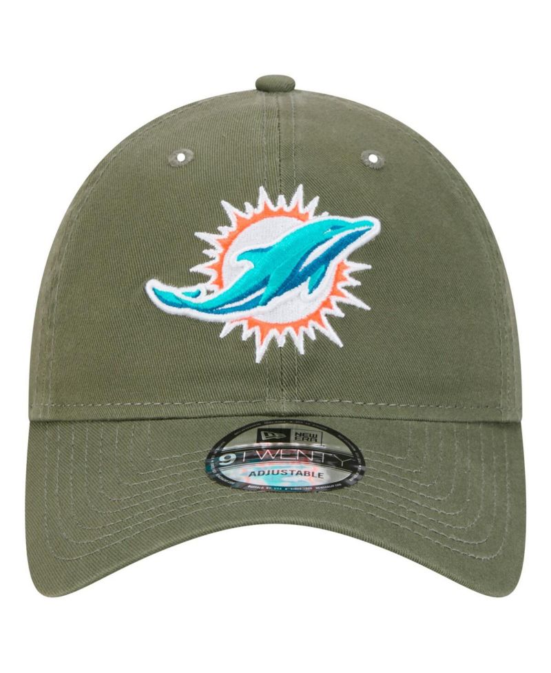 Men's Olive Miami Dolphins Main 9TWENTY Adjustable Hat