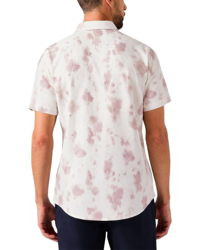 Men's Knox Jacquard Short-Sleeve Floral Print Regular-Fit Shirt