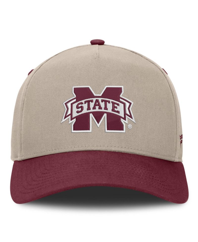 Men's Stone/Maroon Mississippi State Bulldogs Veteran Two-Tone Adjustable Hat