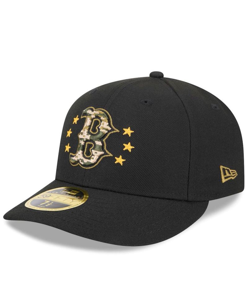 Men's Black Boston Red Sox 2024 Armed Forces Day Low Profile 59FIFTY Fitted Hat
