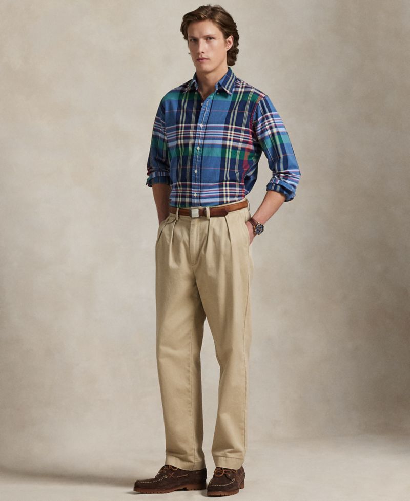 Men's Classic-Fit Plaid Oxford Shirt