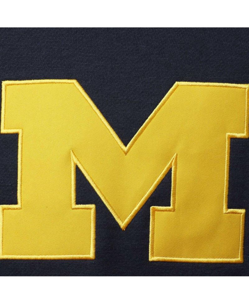 Women's Navy Michigan Wolverines Big Logo Team Pullover Hoodie
