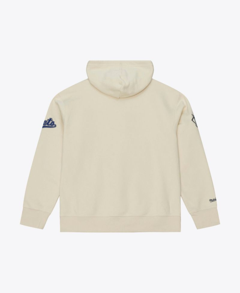 Men's Mitchell Ness Cream New York Mets Yacht Rock Fleece Hoodie