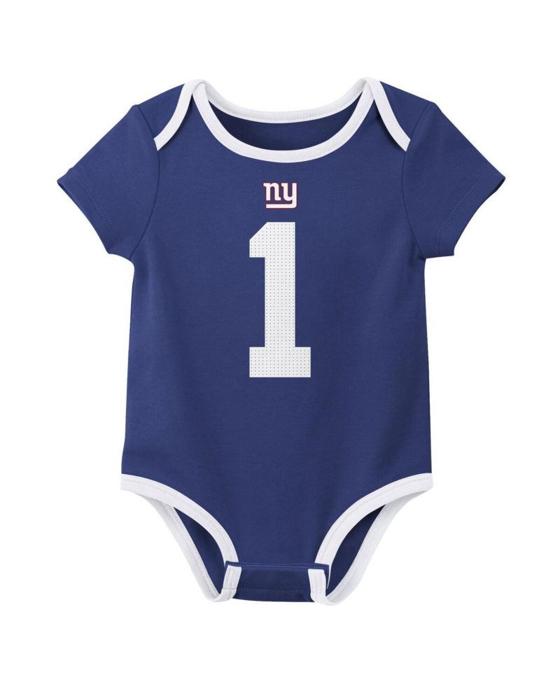 Baby Boys and Girls 3-Pack Malik Nabers New York Giants Name & Number Bodysuit Set