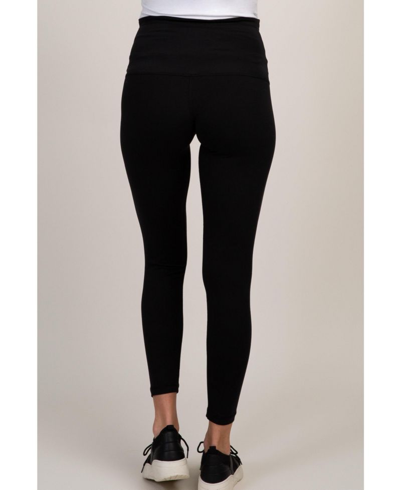 Women's Black Solid Basic Leggings