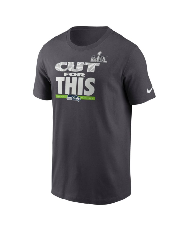 Men's Anthracite Seattle Seahawks Super Bowl LX Champions Pickoff Move Parade T-Shirt