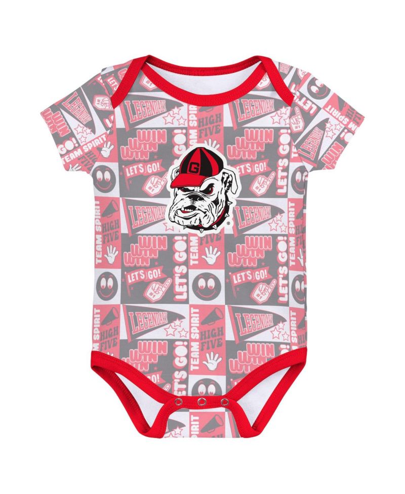 Baby Boys and Girls 3-Pack Georgia Bulldogs Sunday Comics Bodysuit Set