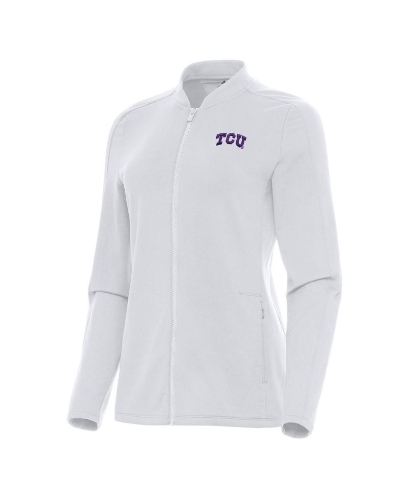 Women's White TCU Horned Frogs Continual Full-Zip Jacket