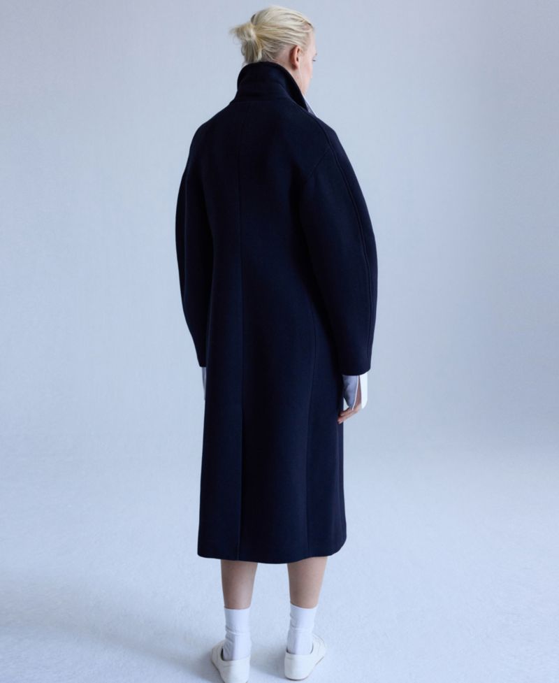 Women's Selection Double-Breasted Wool-Blend Coat