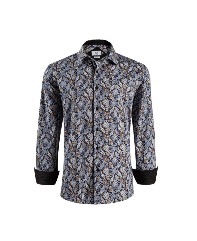 Men's Slim Fit Paisley Sport Button-Down Shirt