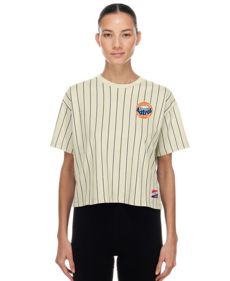 Women's Cream Houston Astros Throwback Boxy T-Shirt