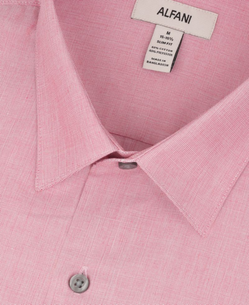 Men's Slim-Fit Solid Dress Shirt