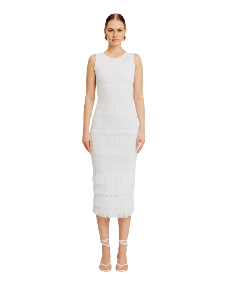Women's Ryan Crochet Sleeveless Open-Back Midi Dress