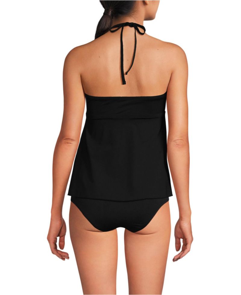 Women's Flutter High Neck Halter Tankini Top