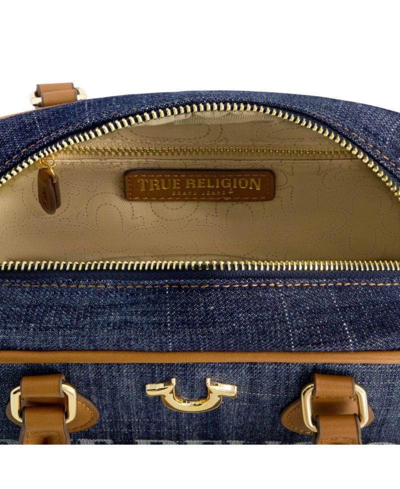 Denim Logo Mini Satchel Crossbody Bag