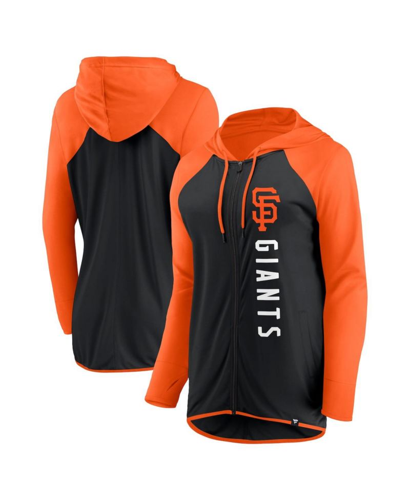 Women's Black, Orange San Francisco Giants Forever Fan Full-Zip Hoodie Jacket