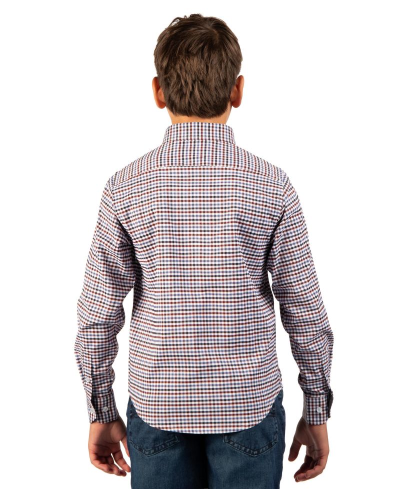 Boys' 8-20 Signature Gingham Button-Down Long Sleeve Shirt