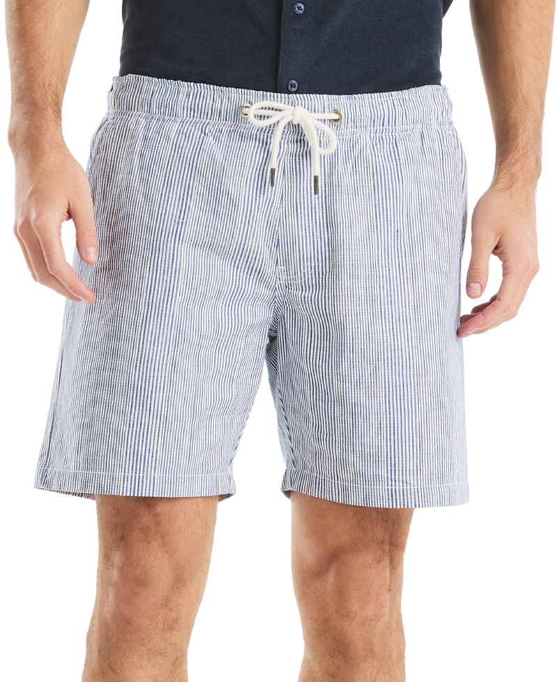 7" Striped Textured Pull-On Short