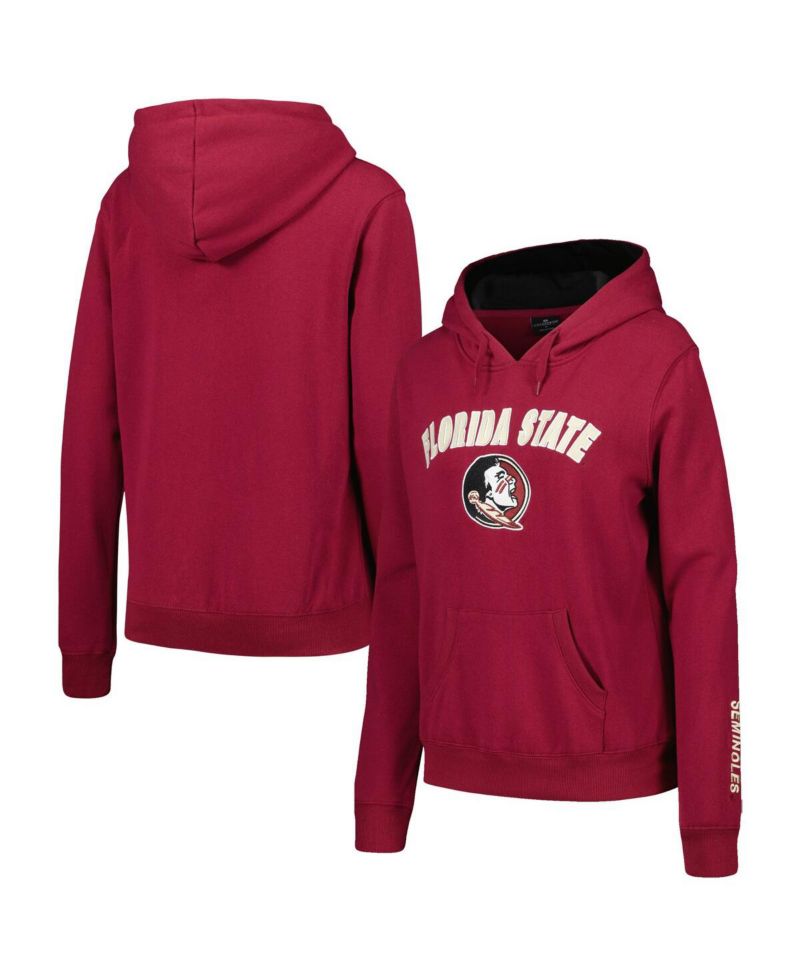 Women's Garnet Florida State Seminoles Arch & Logo Pullover Hoodie