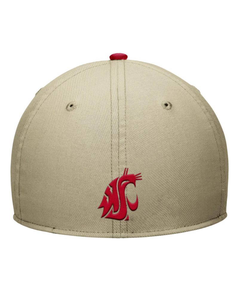 Men's Beige/Crimson Washington State Cougars Dri-FIT SwooshFlex Hat