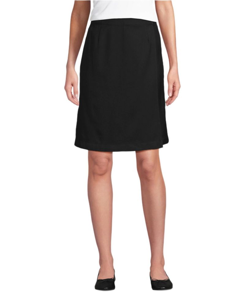 Women's Solid A Line Tab Top of Knee Skort