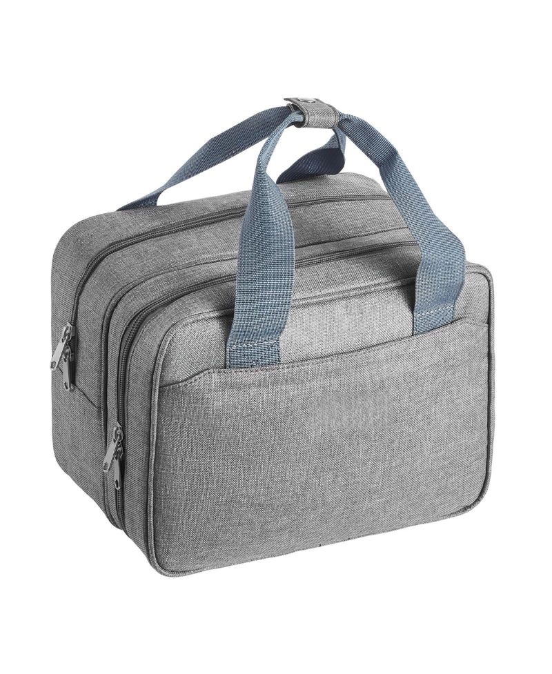 Wearable Breast Pump Bag with Ice Pack, Fits M5/M6, Storage for Pump Accessories & Breastmilk, Portable Carrying Case, Grey