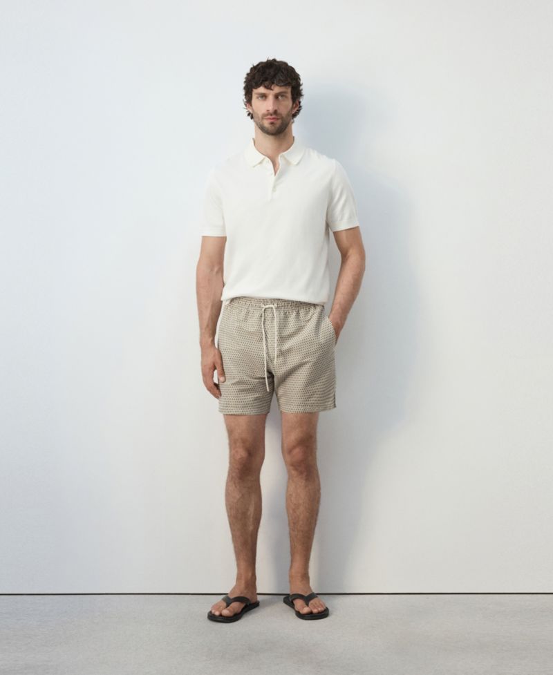 Men's Geometric-Print Swimsuit