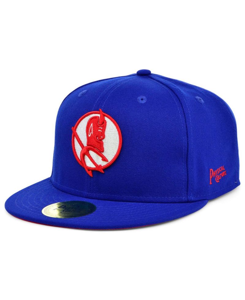Men's Royal Los Angeles Red Devils Black Fives Fitted Hat