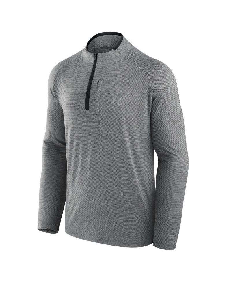 Men's Black Alabama Crimson Tide Mock Neck Half-Zip Pullover Jacket
