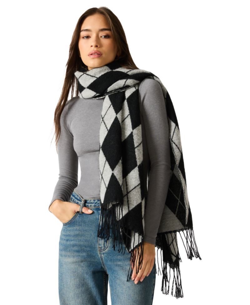 Two-Tone Argyle Midweight Scarf