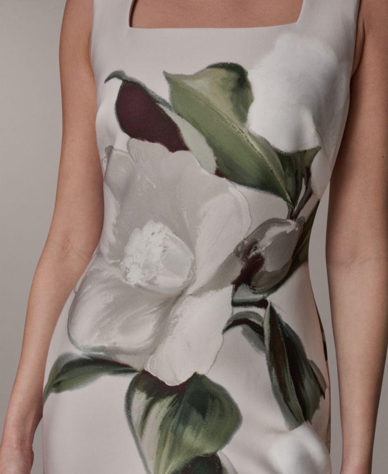 Petite Square Neck Sheath Dress