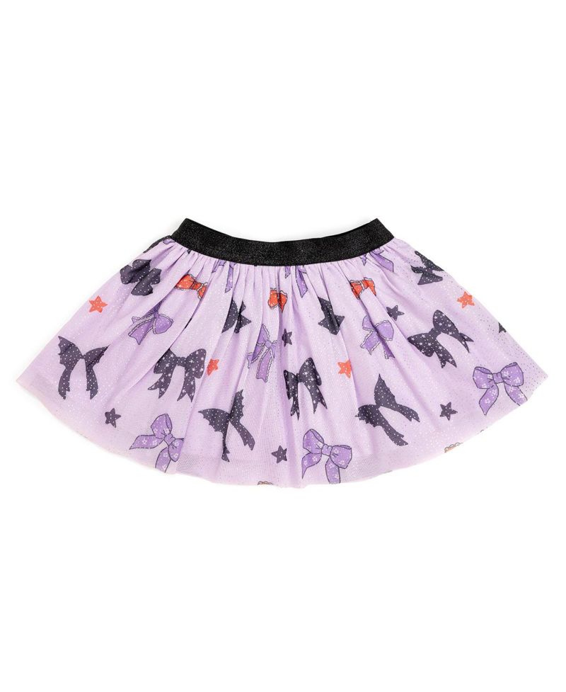 Little and Big Girls Spooky Bows Halloween Tutu Skirt