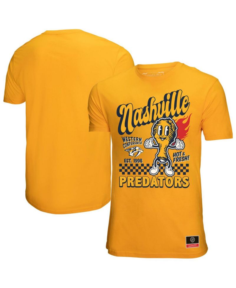 Men's Gold Nashville Predators Local Food T-Shirt
